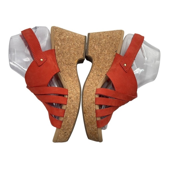 Clarks Giselle Glow Grenadine Nubuck Wedge Sandals (Women's) Preowned Size 9Wide - Picture 5 of 6